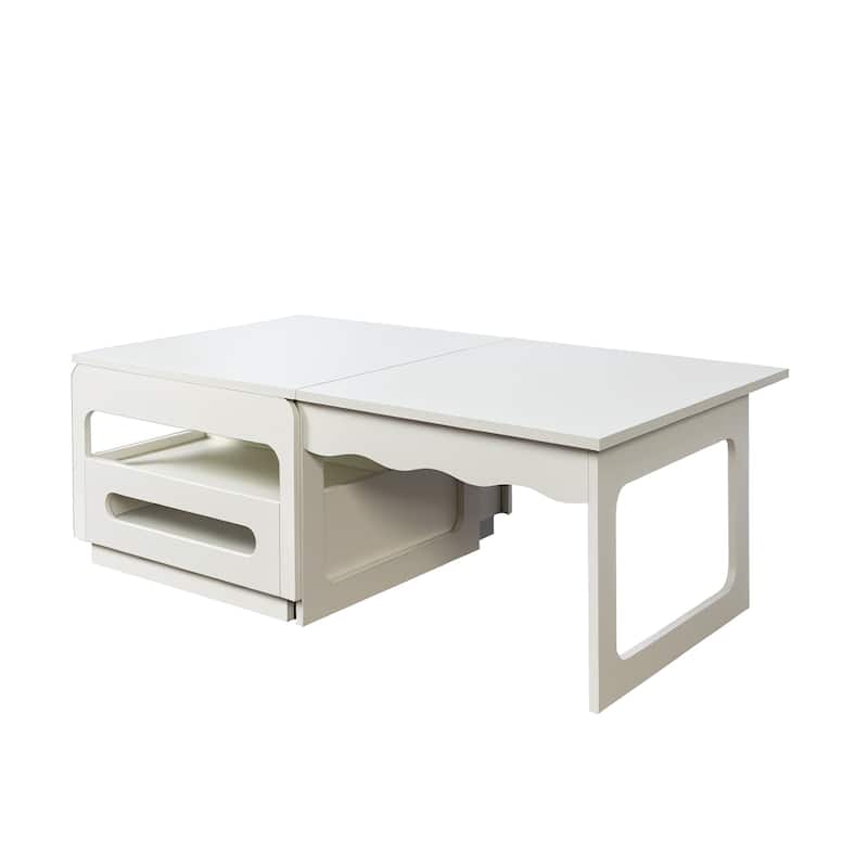 GDF Studio - Jei Modern 3-in-1 Convertible Coffee Table with Storage Cabinet for Living Room