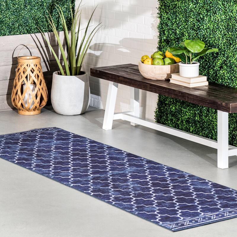 Nuloom Maribel Geometric Machine Washable Indoor/Outdoor Area Rug