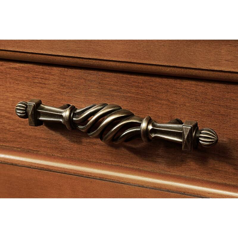 42'' Console Sofa Table with Drawers and Tiers Shelves