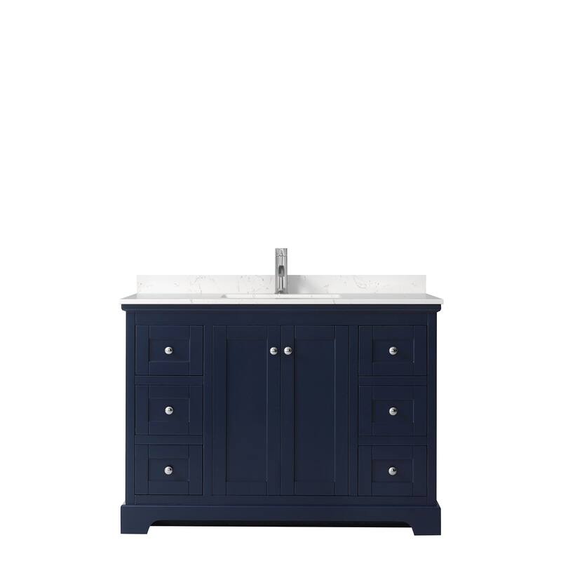 Avery 48 Inch Single Vanity, Cultured Marble Top