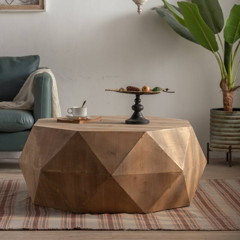 Embossed Pattern Design American Retro Style Coffee Table