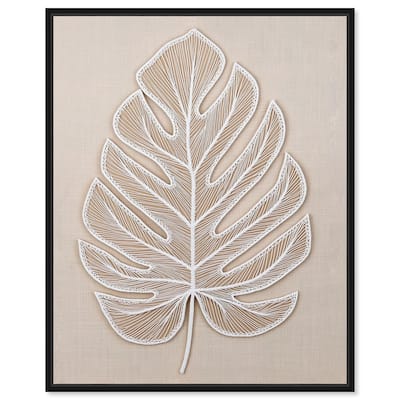 Linen Leaf II Canvas by Art Remedy