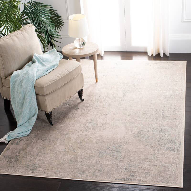 SAFAVIEH Noble Gunda Modern & Contemporary Oriental Polyester Rug - 5'1" x 7'6" - Beige/Cream