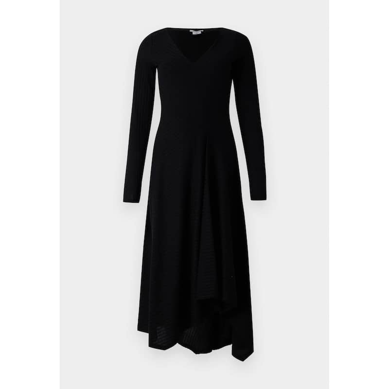 DKNY Asymmetrical Rib Knit Midi Dress