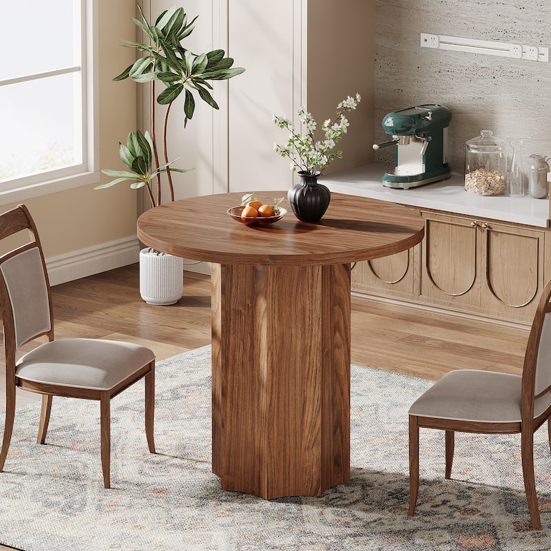 31.5" Round Dining Table for Kitchen, Dining Room, Bar - 31.5" Dia x 29.53" H