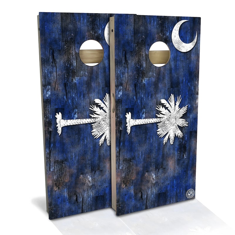 South Carolina Flag Outdoor Cornhole Board Set - Premium 2x4 - Include ALL Accessories