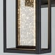 preview thumbnail 6 of 6, Modern LED Outdoor Black Dusk to Dawn Sensor Wall Lantern Sconce with Seeded Glass and built-in GFCI Outlets