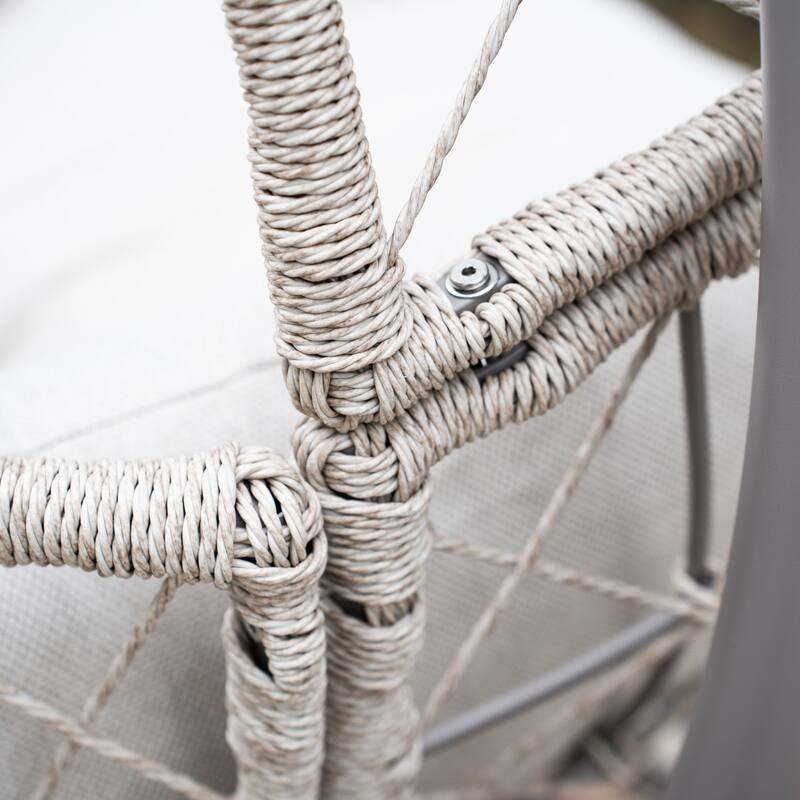 48.8" Outdoor Rocking Chair with Padded Cushion