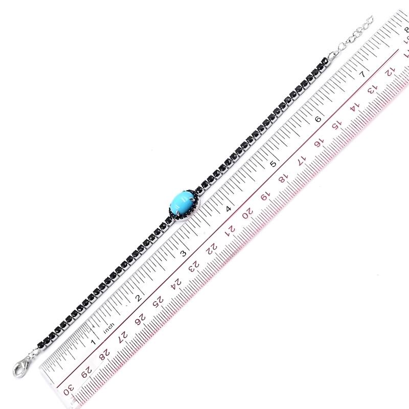 925 Sterling Silver Sleeping Beauty Turquoise Bracelet
