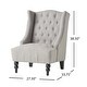 preview thumbnail 14 of 16, Wingback Upholstered Chair - Contemporary Sophistication with Functional Design