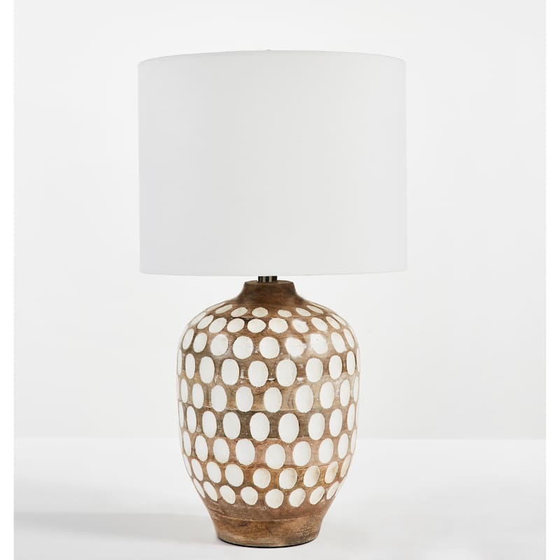 SAFAVIEH Lighting Ismahan 24" Table Lamp - 13" W x 13" D x 24" H - 13Wx13Dx24H