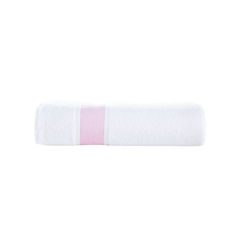 Brooks Brothers Ottoman Rolls Bath Sheet - Pink
