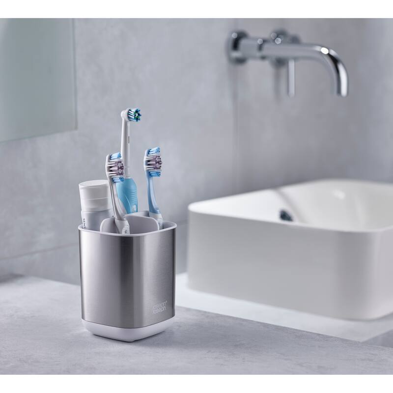 Joseph Joseph EasyStore Stainless Steel Toothbrush Holder