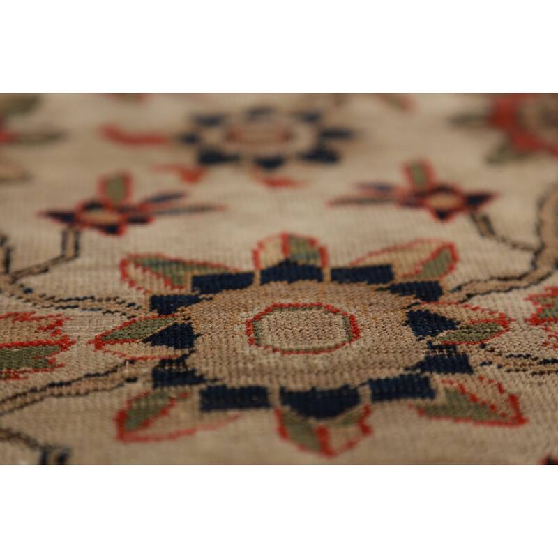 Pre-1900 Antique Vegetable Dye Sarouk Farahan Persian Handmade Carpet - 4'2"x 6'10"