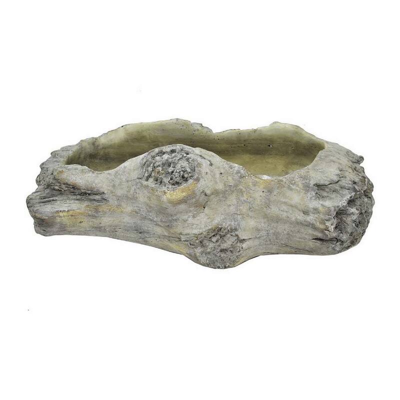 Country Terracotta Planter Pot with Driftwood Texture Indoor-Outdoor