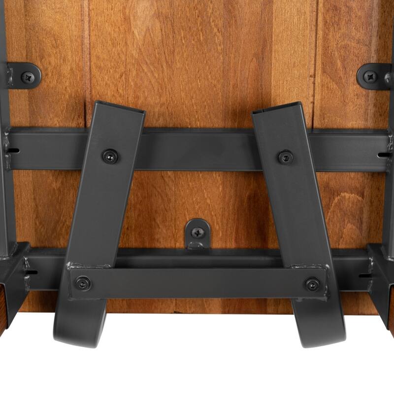 4 Pack Commercial Grade Rustic Industrial Style Wood Dining Barstool