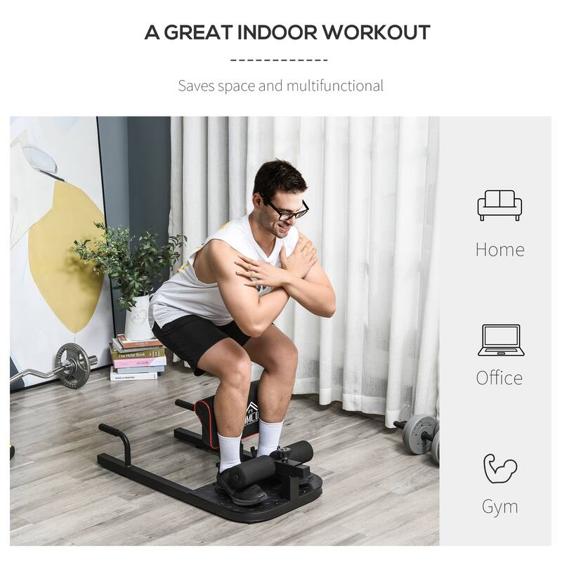 Soozier Multifunctional Abs Glutes Quads Training Workout Exercise Machine - Black
