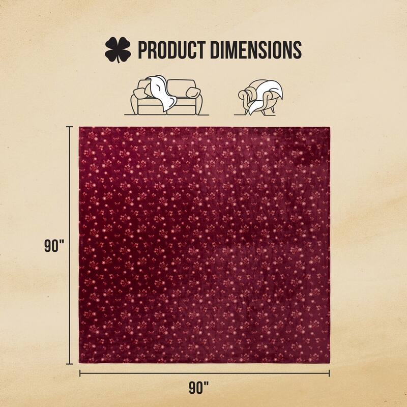 Lucky Brand Daisy Plush Throw Blanket