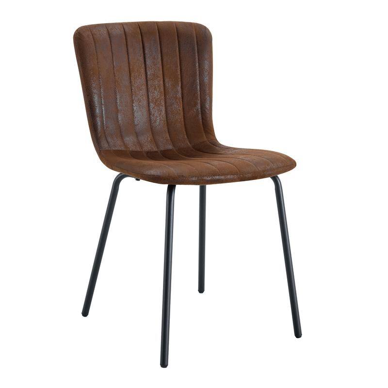 Set of 4 Minimalist Dining Chairs – Premium Black Metal Leg Design for Modern Interiors, Versatile Style Adaptability