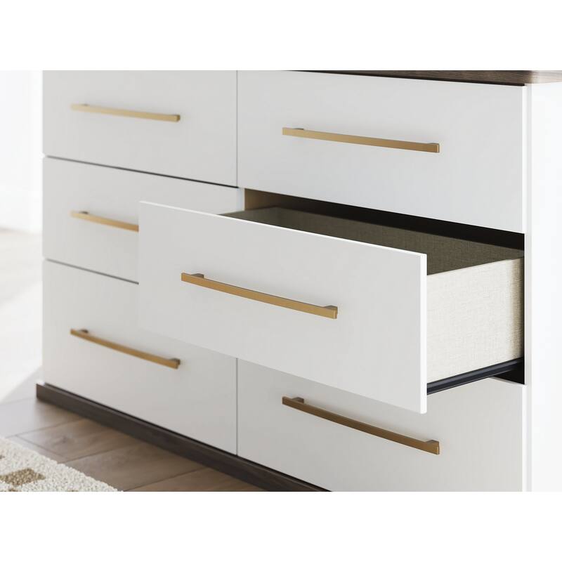 Signature Design by Ashley Nendalane Brown/White Dresser