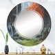 preview thumbnail 9 of 8, Designart 'Samurai Standing In Waterfall Garden With Swords' Printed Traditional Wall Mirror