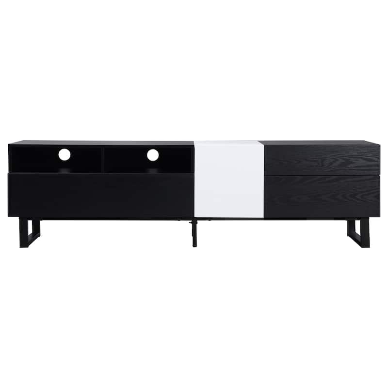 Modern TV Stand , Entertainment Center with Drop Down Door for Living Room, Bedroom
