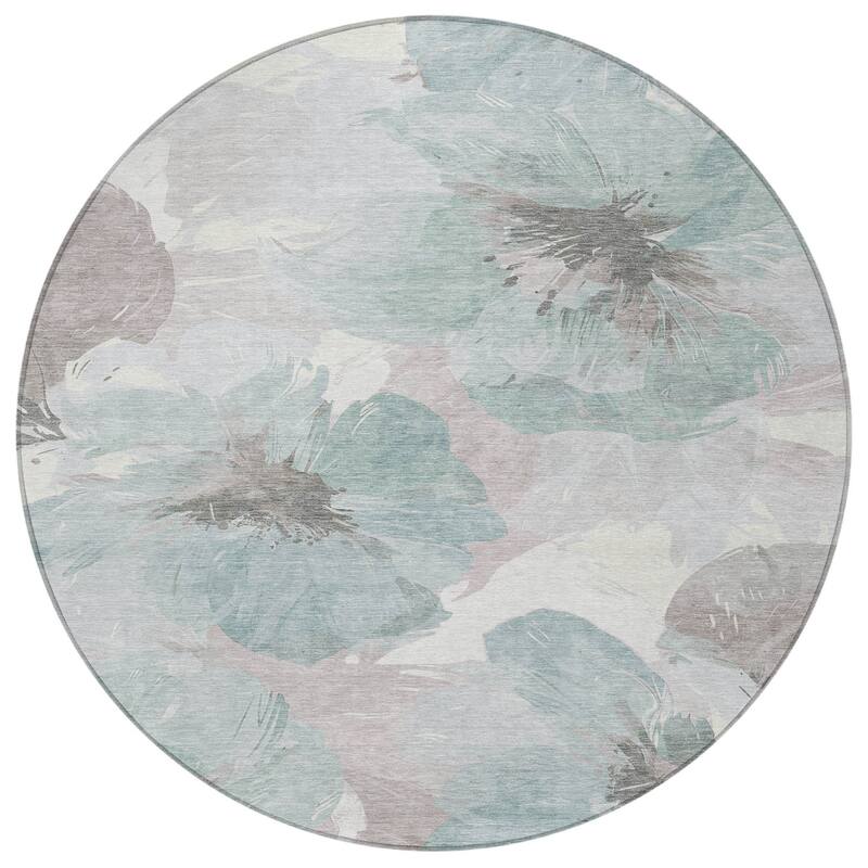 HomeRoots Floral Transitional Rectangle Outdoor Rug