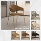 preview thumbnail 43 of 61, Set of 2 Bella Modern Leather or Velvet Upholstered Dining Chair with Gold Stainless Steel Legs for Home Office Kitchen
