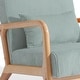 preview thumbnail 120 of 161, 25" W Mid Century Upholstered Wood Accent Chair with Pillow