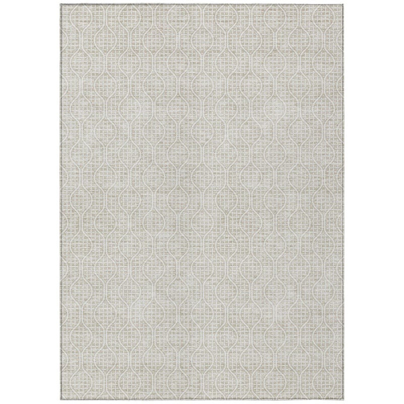Machine Washable Indoor/ Outdoor Chantille Criss Cross Geo Rug