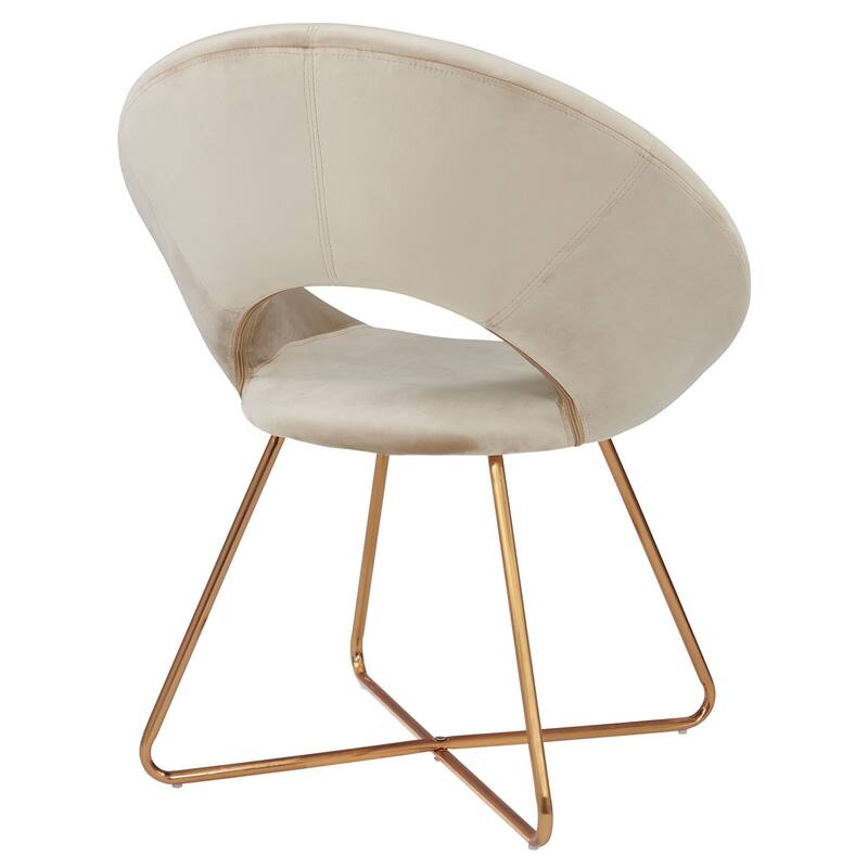 Modern Velvet Upholstered Accent Chair Vanity Leisure Chair