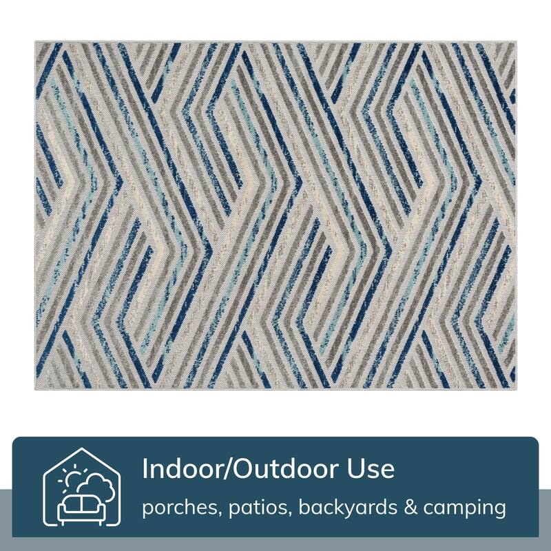 Well Woven Dorado Neema Modern Indoor Outdoor Geometric Area Rug