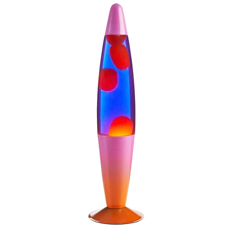 Urban Lifestyle Wax Motion Volcano Lamp Retro Mood Light for Bedroom Living Room or Teen Décor - Orange