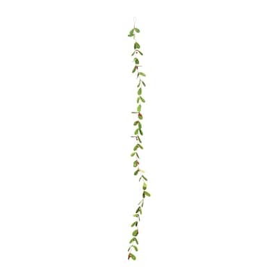Fabric Mistletoe String Garland (Set of 2) - Green