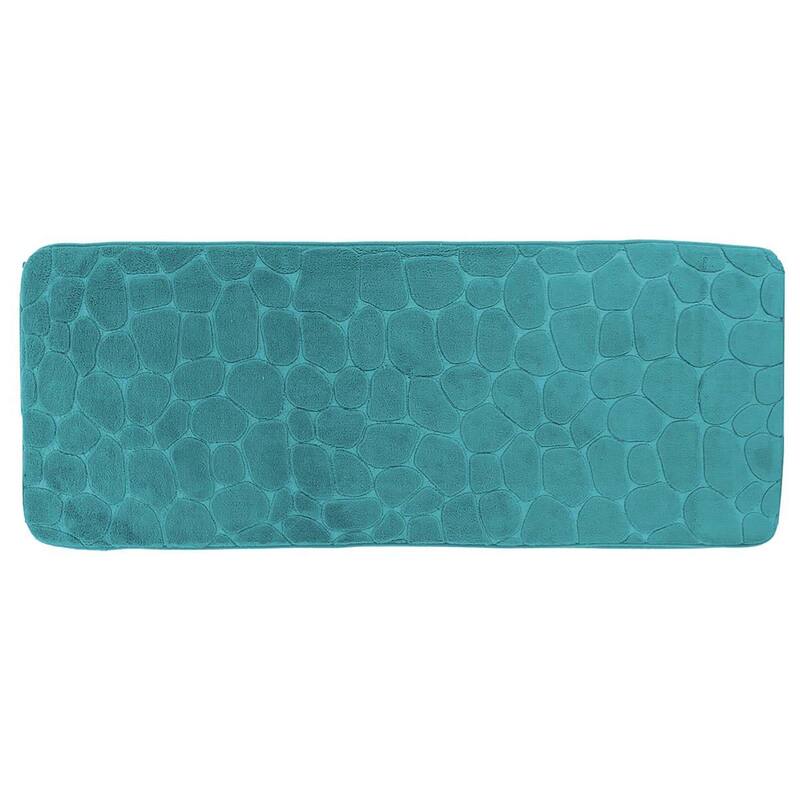 Memory Foam Runner Bath Mat Pebble Design 48x18