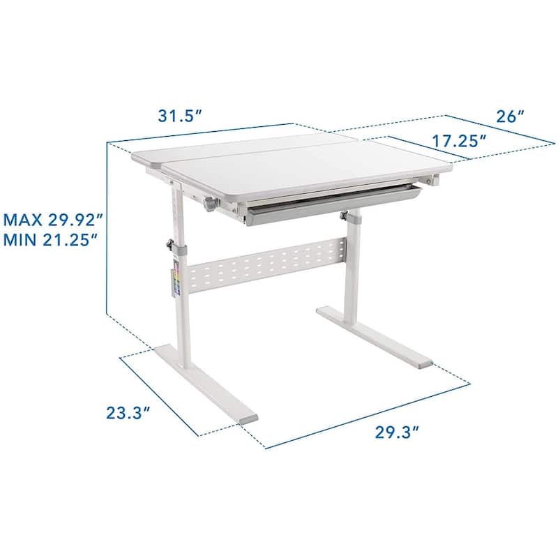 Mount-It! Height Adjustable Kid's Desk for Children K-12