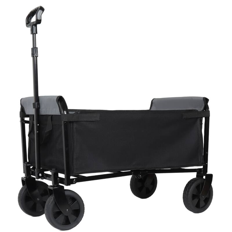 Collapsible Wagon with Wheels - 3 in 1 Lightweight Utility Camping Wagons Carts Foldable with 220lbs Weight Capacity