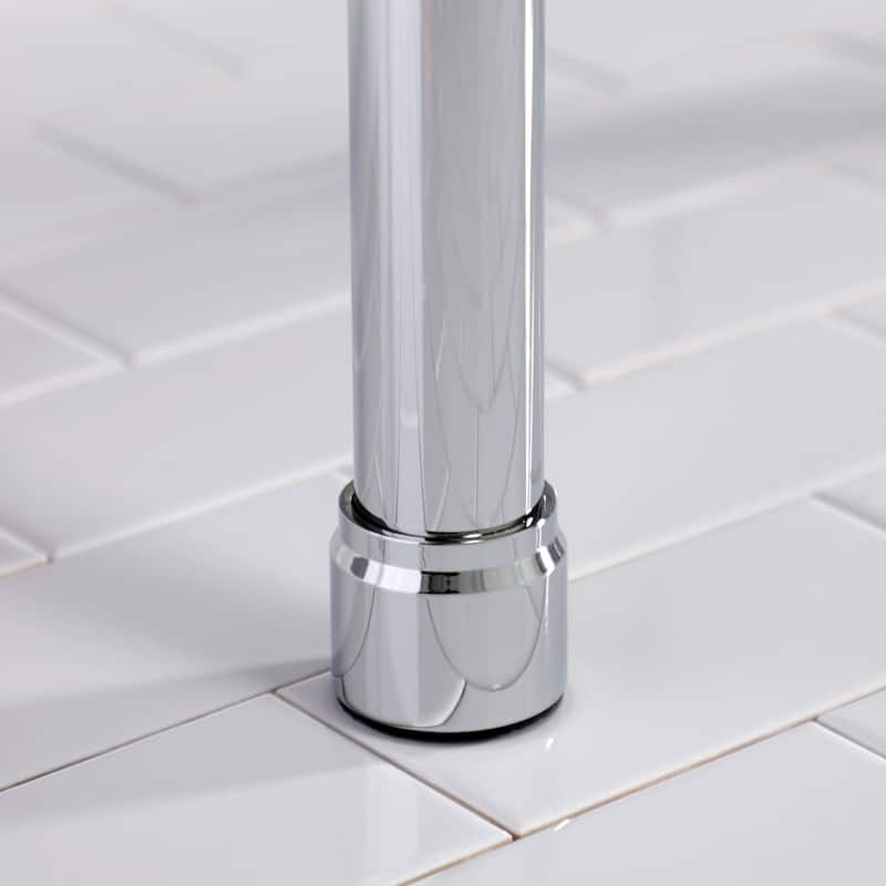 Kingston Brass KVPB37227W41 Dreyfuss 37-3/8" Rectangular Ceramic, - White / Polished Chrome