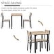 preview thumbnail 4 of 6, HOMCOM Rustic Country Wood Top 3 Piece Kitchen Table Dining Set with 2 Matching Chairs & Versatile Design for Small Space