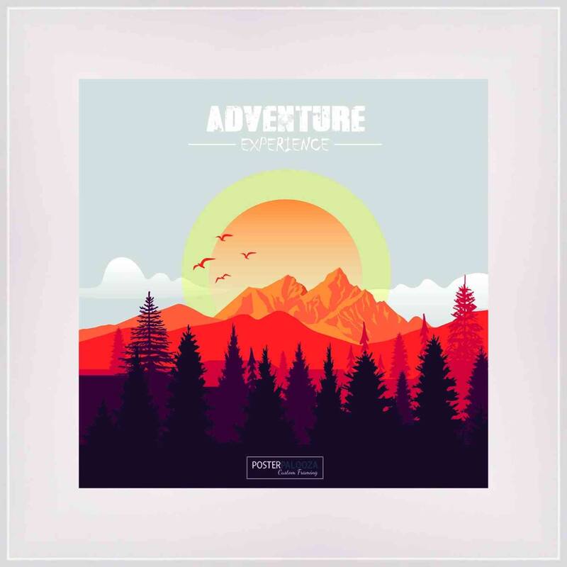 3x3 Contemporary White Complete Wood Square Picture Frame with UV