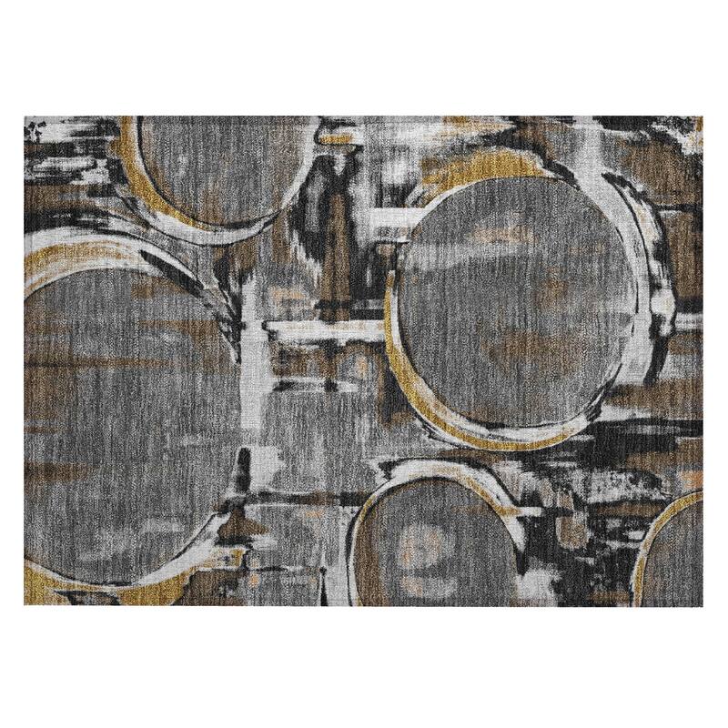 Machine Washable Indoor/ Outdoor Modern Erie Chantille Rug
