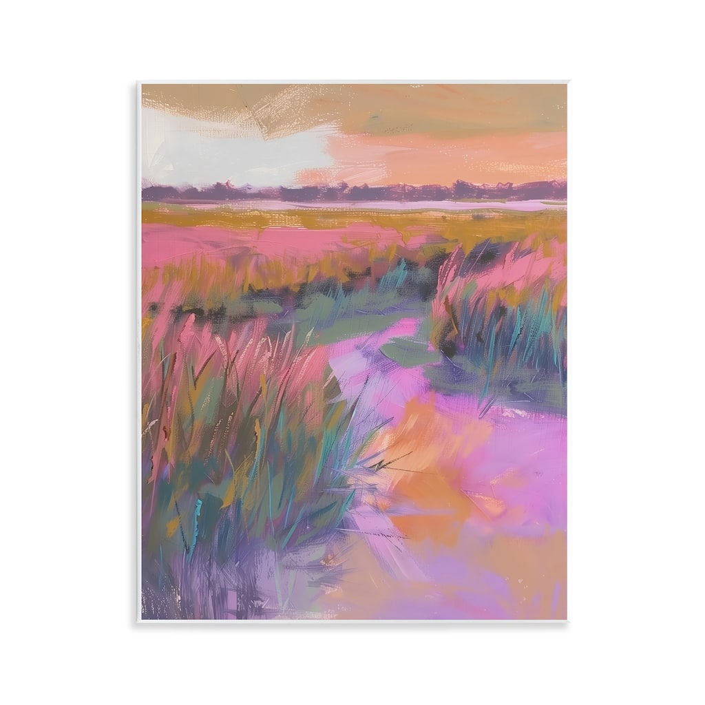 Stupell Autumnal Marsh Landscape Wall Plaque Art Design By Arlington Prints