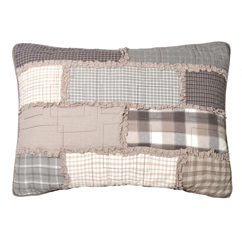 Donna Sharp Smoky Cobblestone Cotton Quilt or Sham - Queen - Dove Grey