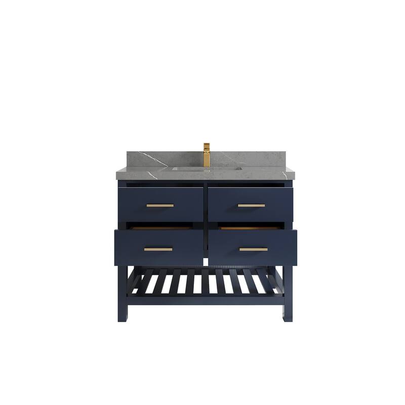 Willow Collections 42 in. W x 22 in. D Parker Single Sink Bathroom Vanity with Countertop