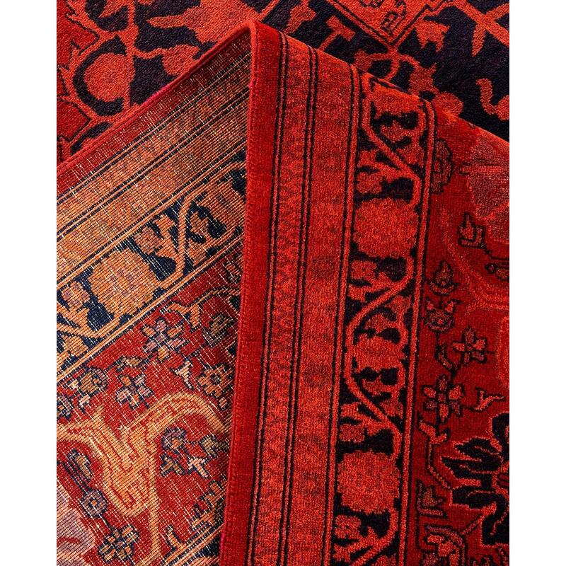 Vibrance, One-of-a-Kind Hand-Knotted Area Rug - Red, 8' 1" x 10' 5" - 8' 1" x 10' 5"