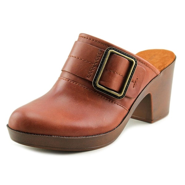 Easy Spirit Harvina Women Round Toe Leather Mules
