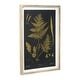 preview thumbnail 8 of 8, Wood and Glass Wall Decor With Fern, Black