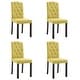 preview thumbnail 1 of 3, vidaXL Dining Chairs 4 pcs Green Fabric
