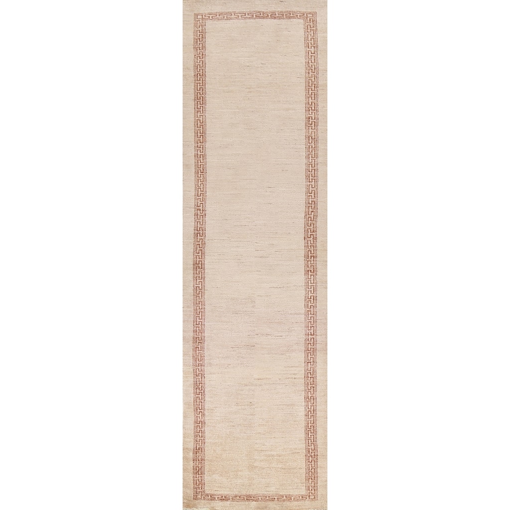 Gabbeh Kashkoli Oriental Wool Runner Rug Hand-knotted Staircase Carpet - 2'4" x 10'6"