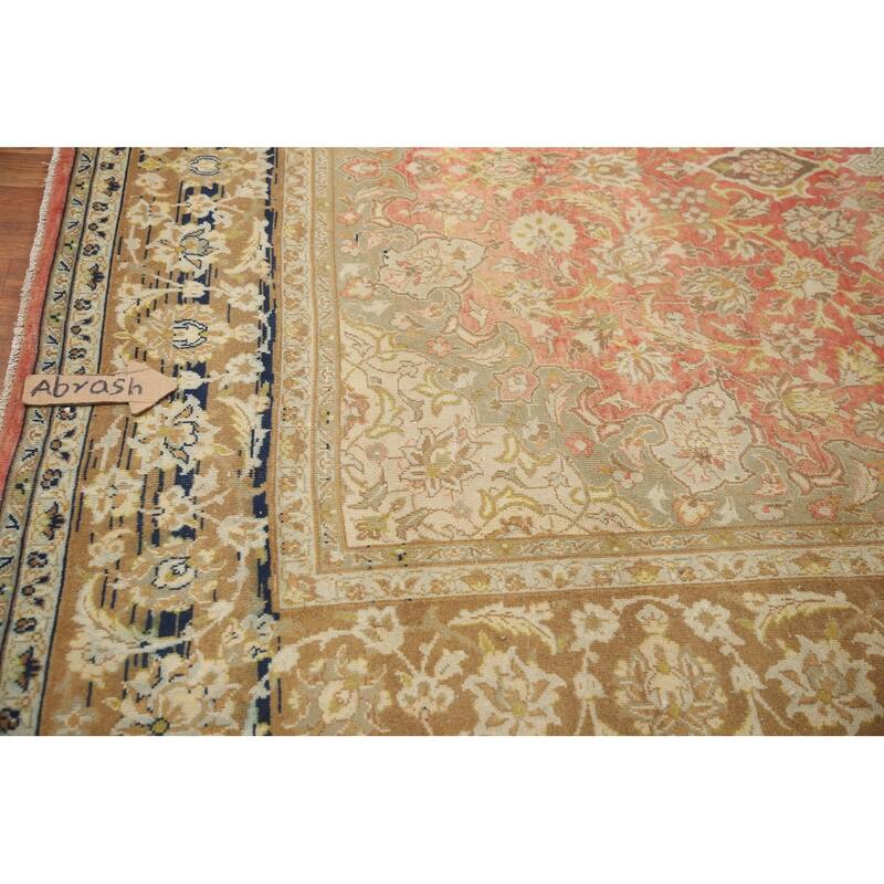 Hand Knotted Oriental 100% Wool Carpet Traditional Floral Red Najafabad Area Rug - 11' 5'' X 7' 9''